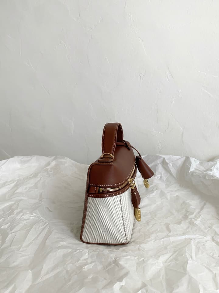 Loro Piana L23 Canvas Handbag in Brown