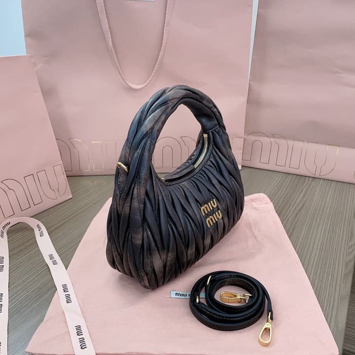 Miu Miu MiuWander Handbag in Black