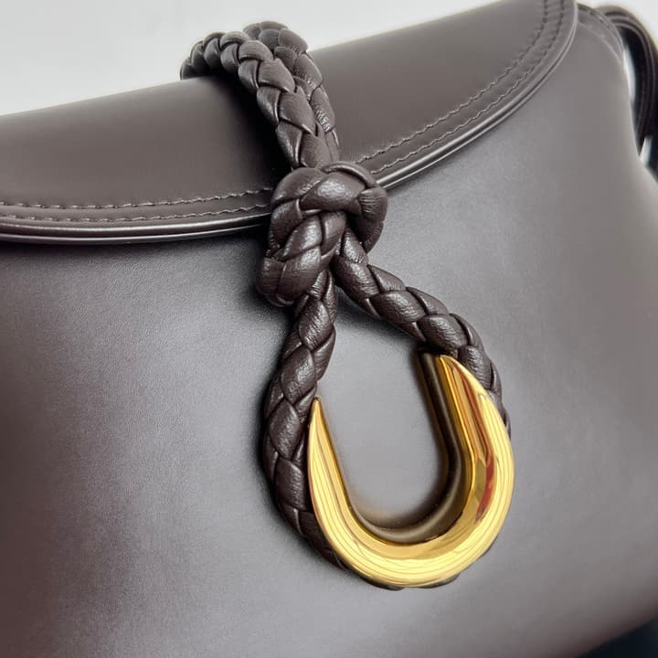 Bottega Veneta Baby Liberta Calfskin Shoulder Bag in Classic Black