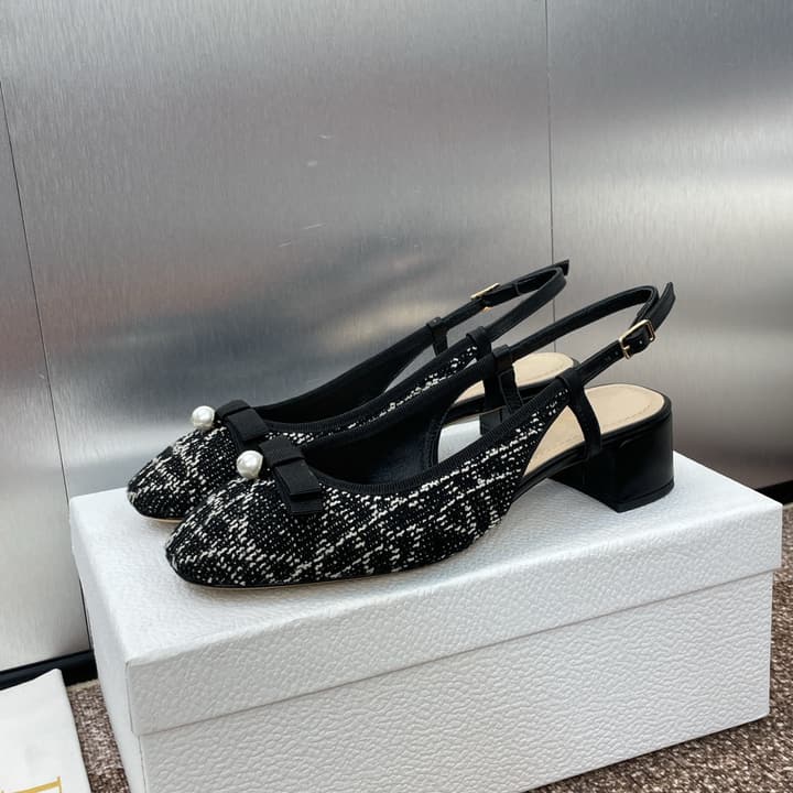 Dior Ballet Cannage Low-Heel Ballerina Flats – 2024 Spring/Summer Collection in Black Patent