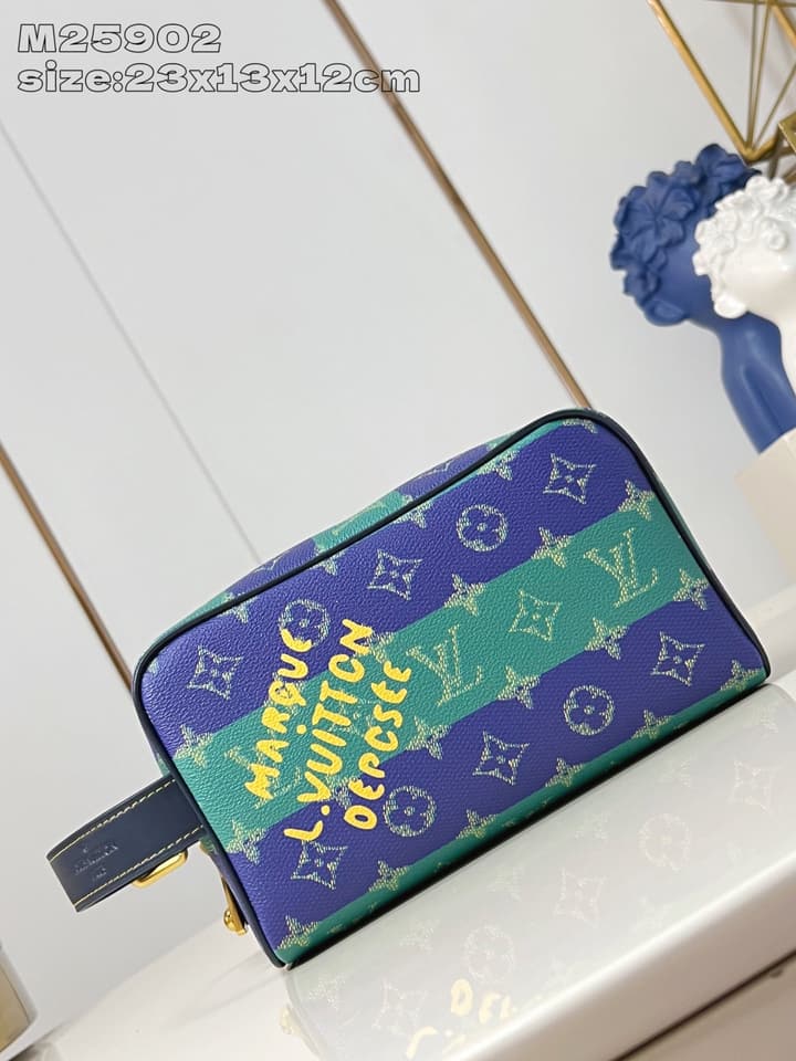 Louis Vuitton Locker Dopp Kit – Monogram Canvas in Blue And Green Monogram