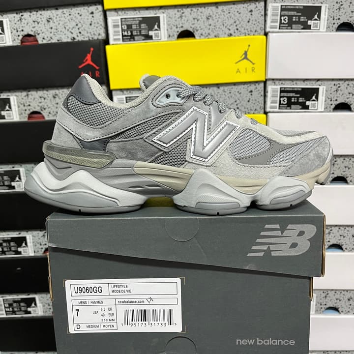 New Balance NB9060 Retro Running Shoes in Cream Teal