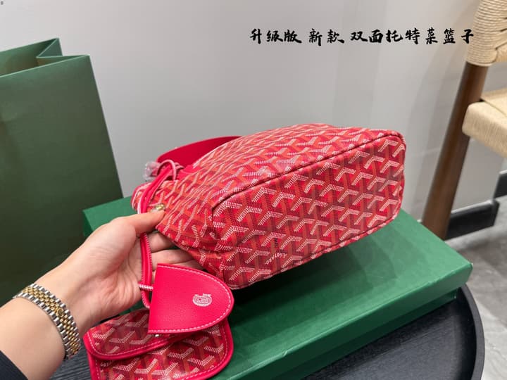 Goyard Mini Reversible Tote Bag in Bright Red