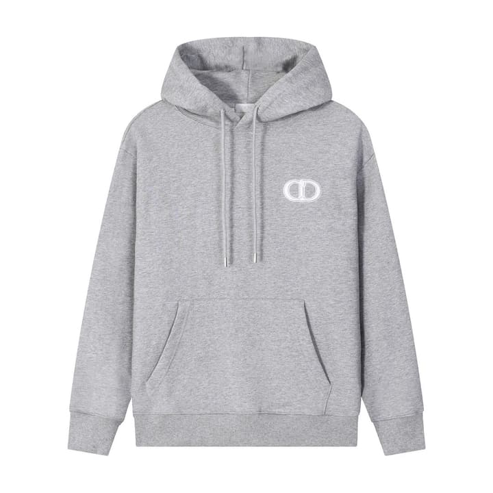 Dior CD Oblique Jacquard Knit Top – 25SS in Heather Gray Hoodie