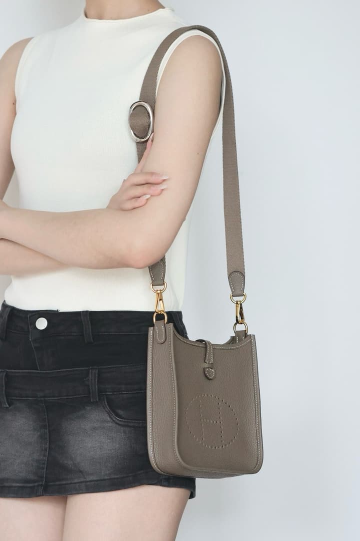 Hermès YF16 Shoulder Bag – Elephant Grey in Elephant Grey With Gold Hardware