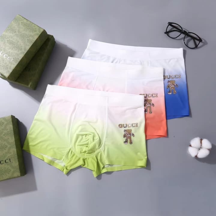 Gucci Men's Ice Silk Seamless Underwear Set