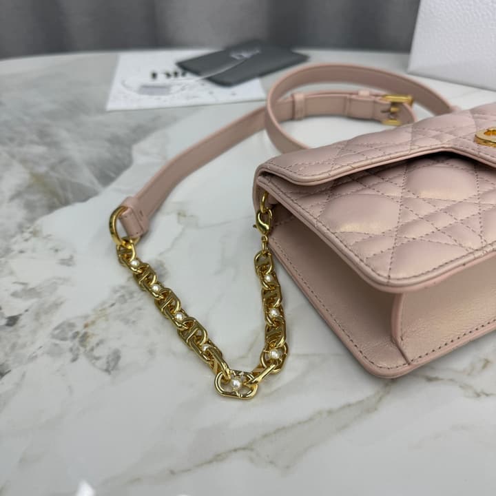 Dior Jolie Mini Chain Bag – 2025FW in Dusty Rose