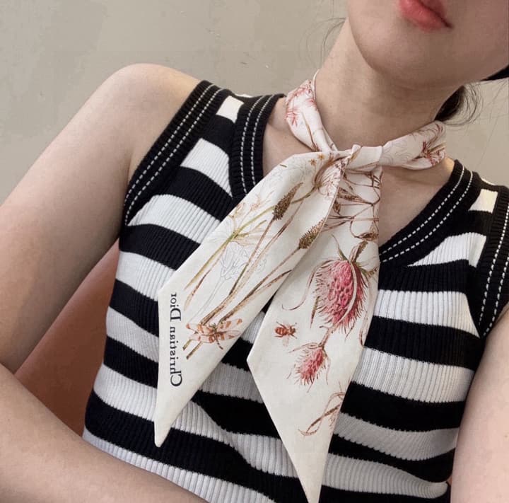 Dior Twilly Silk Scarf – Floral Dragonfly