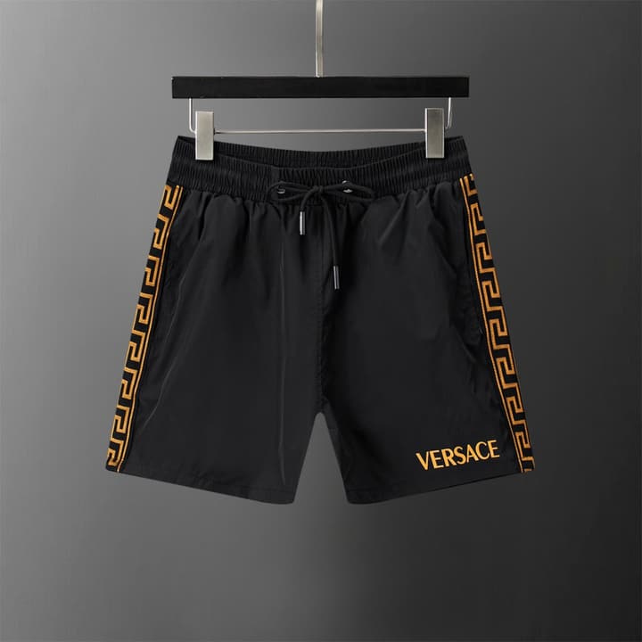 Versace Webbing Detail Swim Trunks – Spring/Summer 2026 Collection in Black