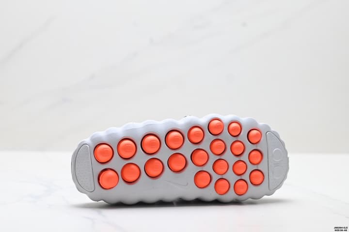 Nike Mind 001 Recovery Slide in Light Grey And Orange