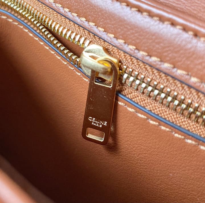 Celine Triomphe Monogram Tofu Shoulder Bag – 2020 Collection in Dark Triomphe Canvas