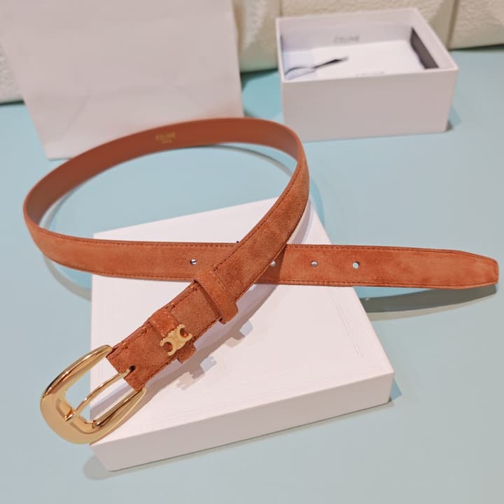 Celine 2.5cm Reversible Cowhide Belt in Classic Black