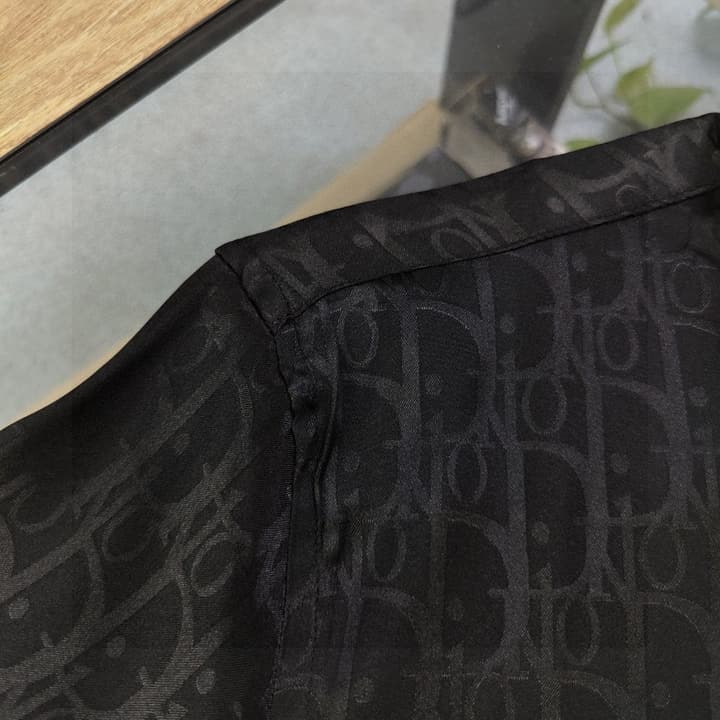 Dior Classic Oblique Jacquard Long-Sleeve Shirt – 2025SS in Black Oblique
