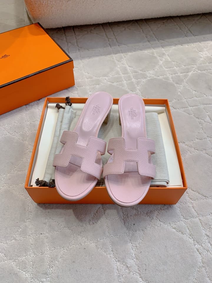 Hermès H-Heeled Sandals in Tan