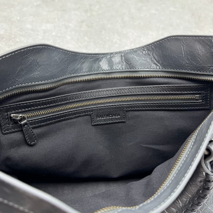 Balenciaga Le City Medium Shoulder Bag in Rock Grey