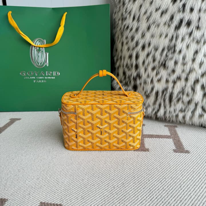 Goyard Muse Mini Vanity Case in Bright Orange Goyardine