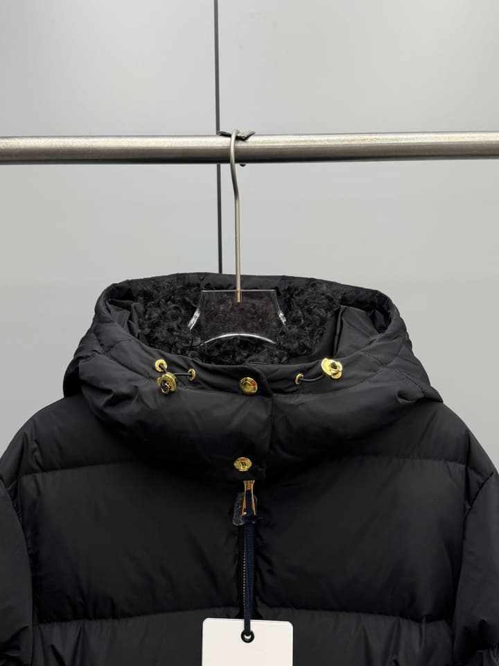 Moncler Briant Women's Hooded Down Coat – 2025 Collection in Black Down Jacket