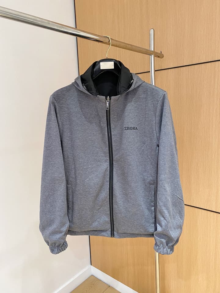 Zegna 2025 Men's Casual Jacket – 2025 Collection in Charcoal Gray