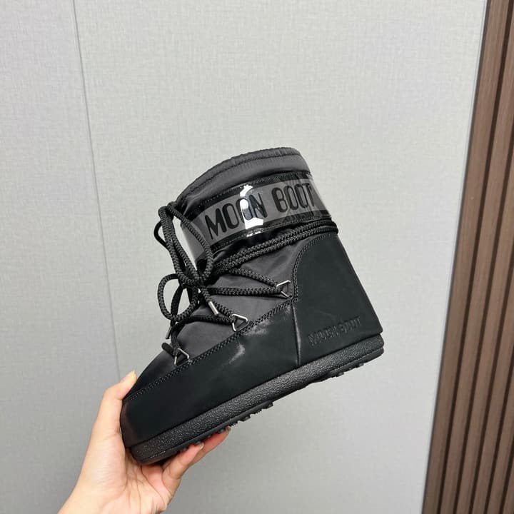 Moon Boot 2024 Autumn/Winter Platform Snow Ankle Boots – 2024FW in All Black