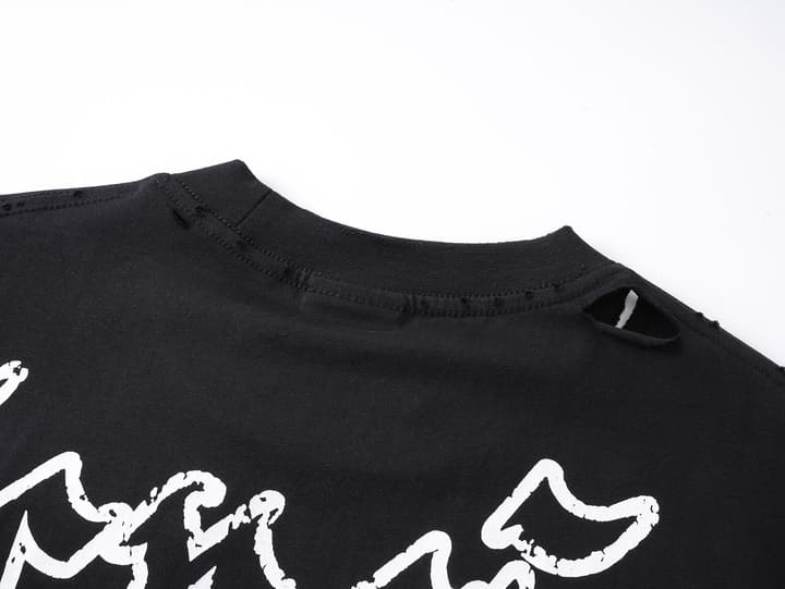 Balenciaga Paris Art Print Distressed T-Shirt – 25SS in Black