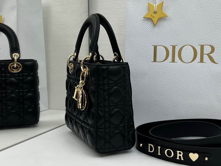 Dior Lady Dior My ABCDior Bow Handbag in Classic Black