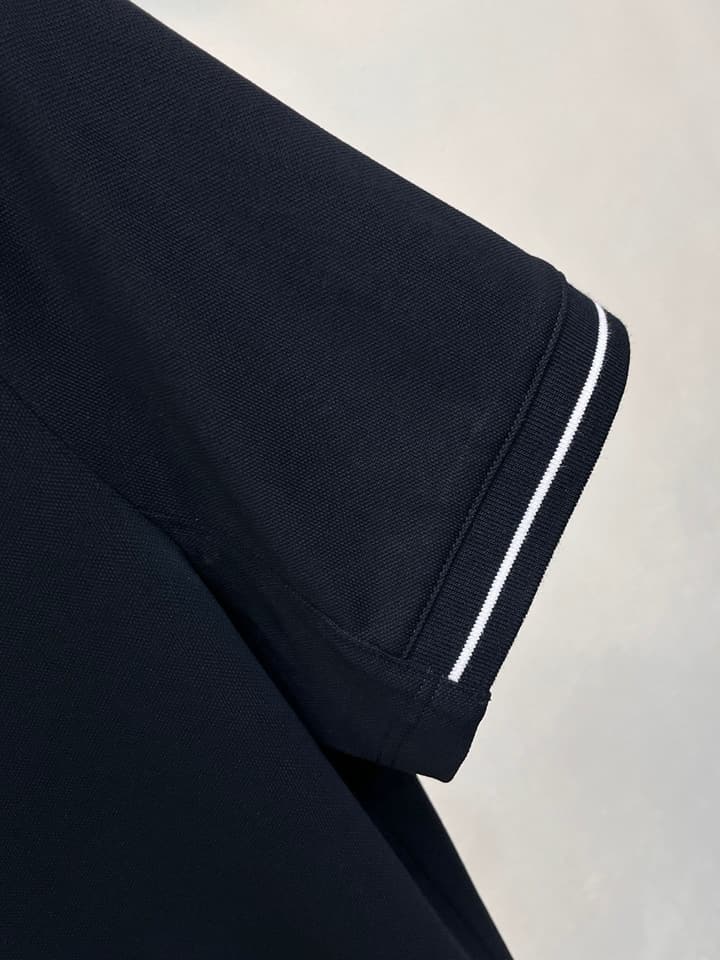Dior Embroidered Logo Piqué Cotton Polo Shirt – 2026 Spring/Summer Collection in Classic Black