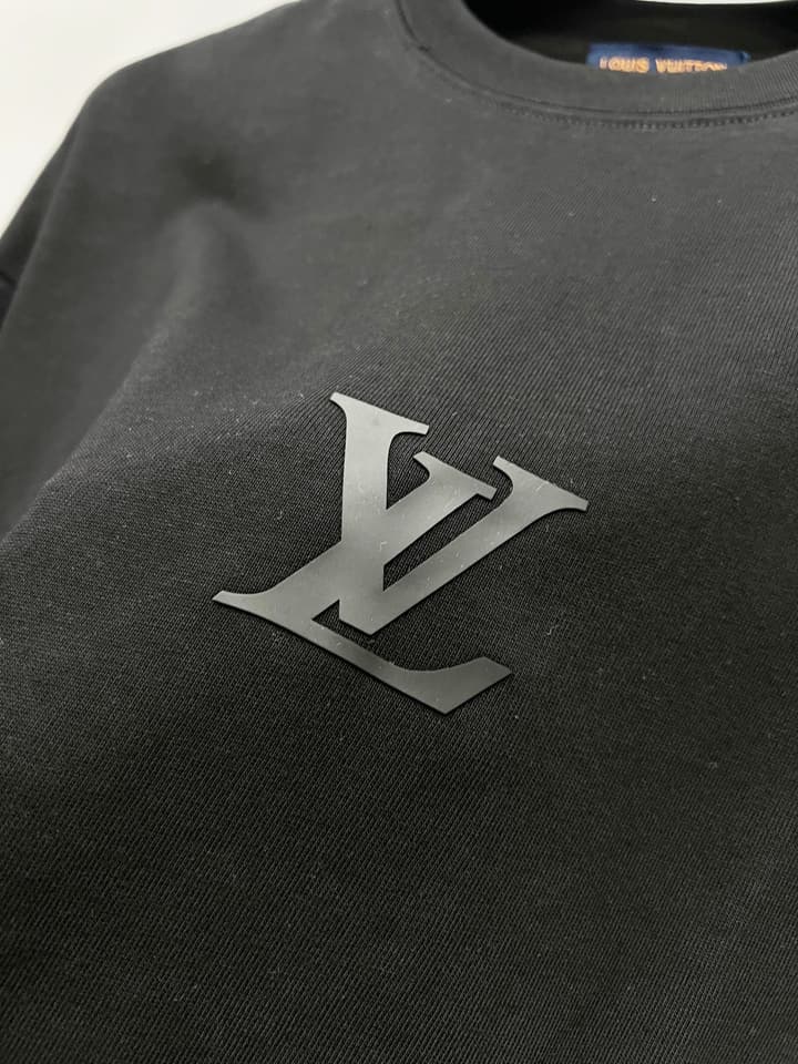 Louis Vuitton Classic Logo Silicone Embossed T-Shirt – 25SS in Black