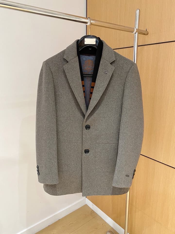 Zegna Men's Wool Kensington Coat – 2025FW in Classic Black