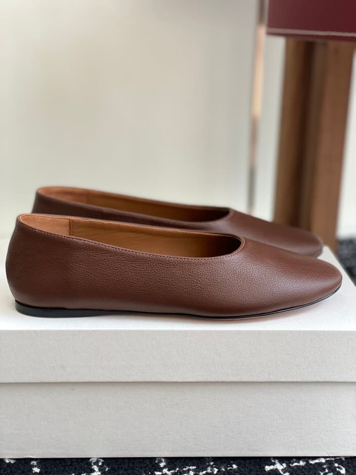 The Row Mary Jane Ballet Flats – 25SS Spring/Summer Collection in Charcoal