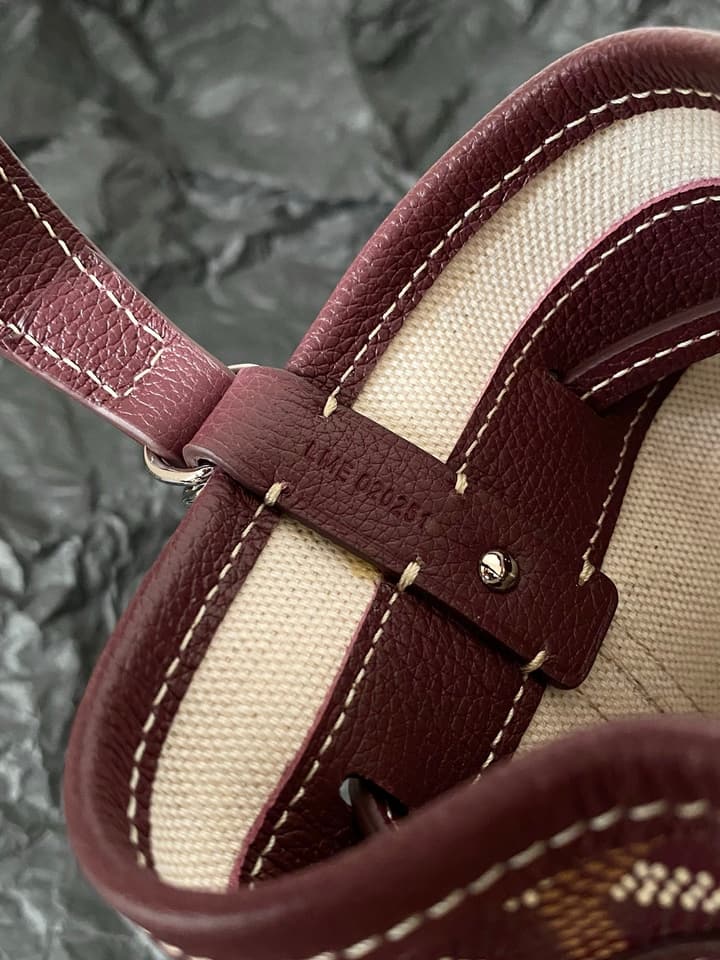 Goyard Petit Flot Mini Bucket Bag in Deep Wine Red