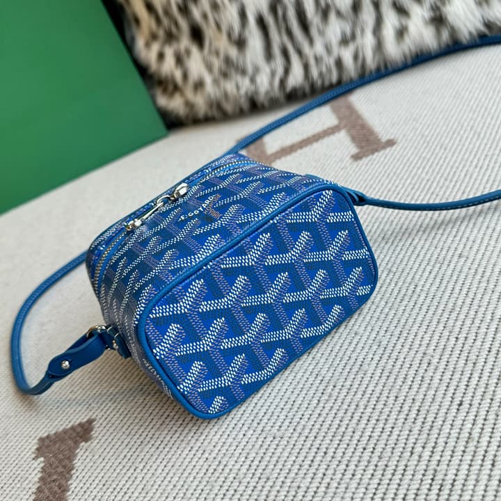 Goyard Muse Vanity Ultra Mini Cosmetic Bag in Blue