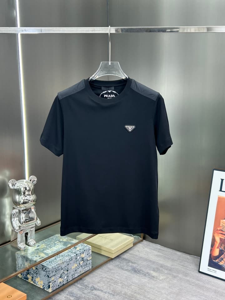 Prada 3D Logo High-Count Cotton T-Shirt – 2026SS in Classic Black