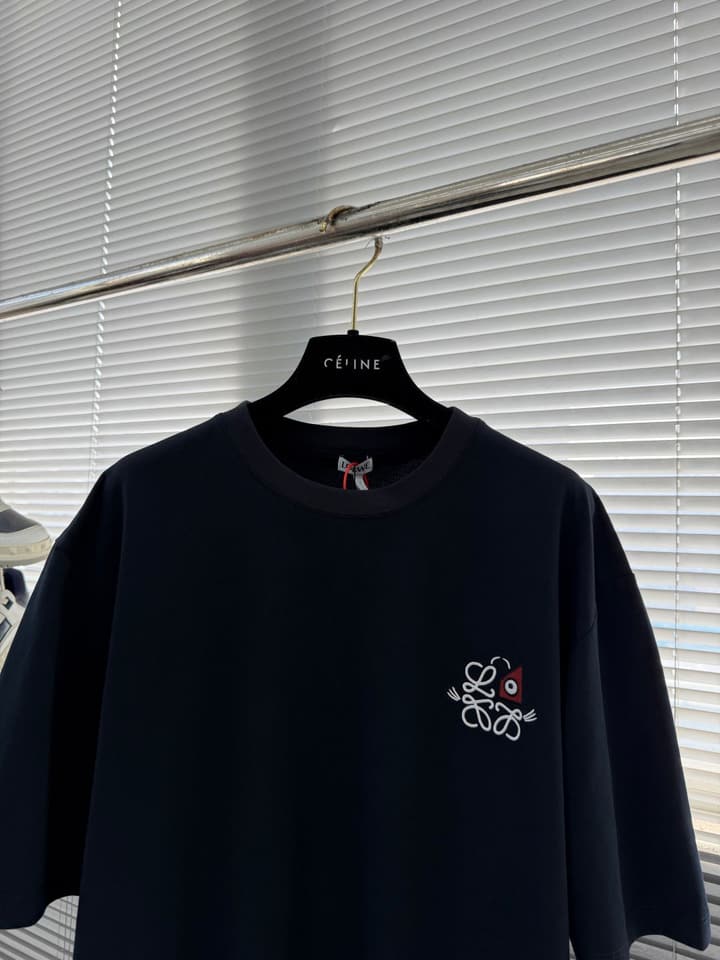 Loewe x Louis Wain Futurist Cats Embroidered T-Shirt in Black