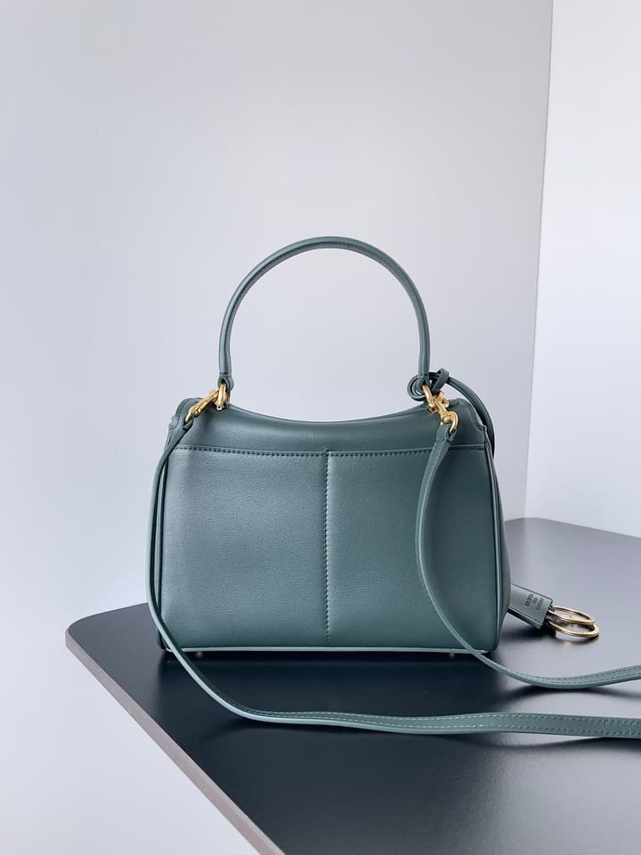 Balenciaga Rodeo Mini Handbag – Quiet Luxury Collection in Dark Green Leather