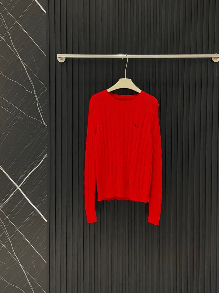 Ralph Lauren Polo Cable Knit Sweater in Bright Yellow