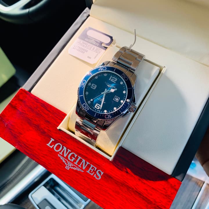 Longines Conquest Diving Series Quartz Watch in Black Dial Stainless Steel