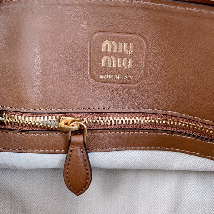 Miu Miu Aventure Nappa Leather Bowling Bag