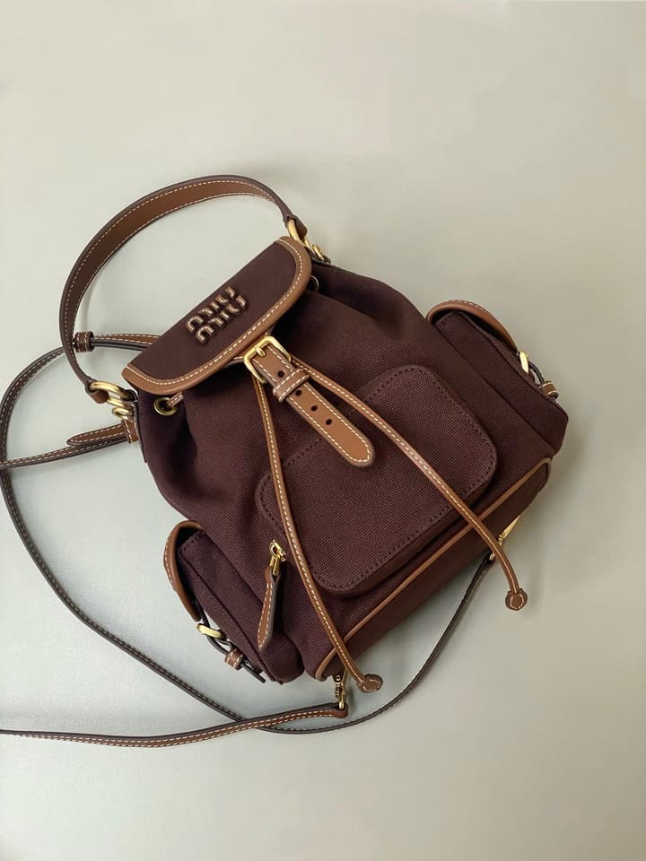 Miu Miu Canvas Backpack