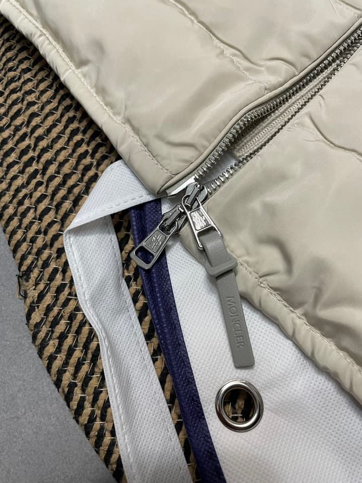Moncler Men's Knit Down Spliced Jacket – New Collection in Beige