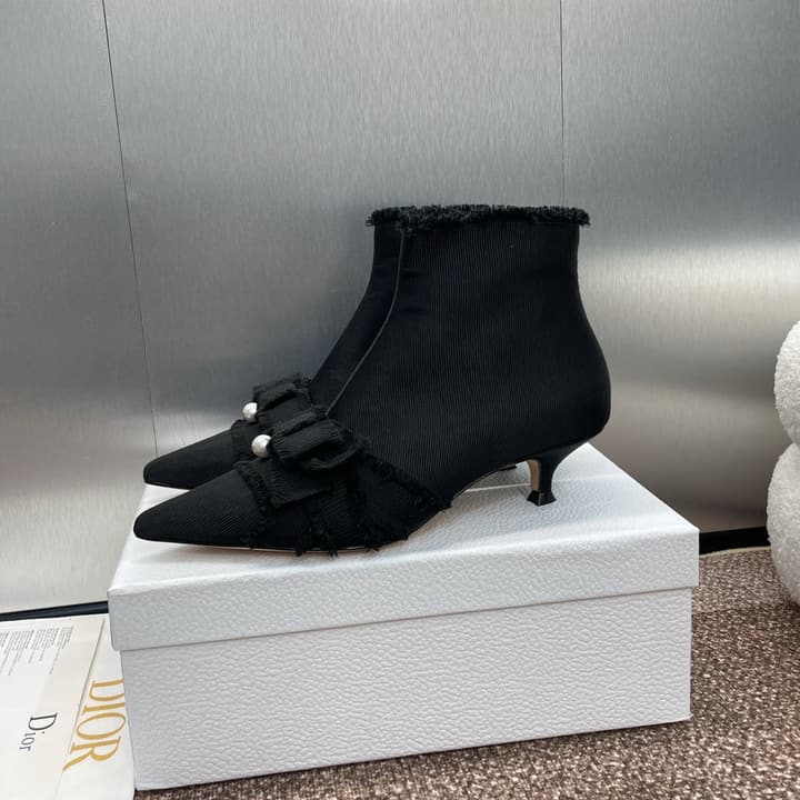 Dior J'Adior Adiorble Tassel Ankle Boots – 2024 Fall/Winter Collection in Black High Heel