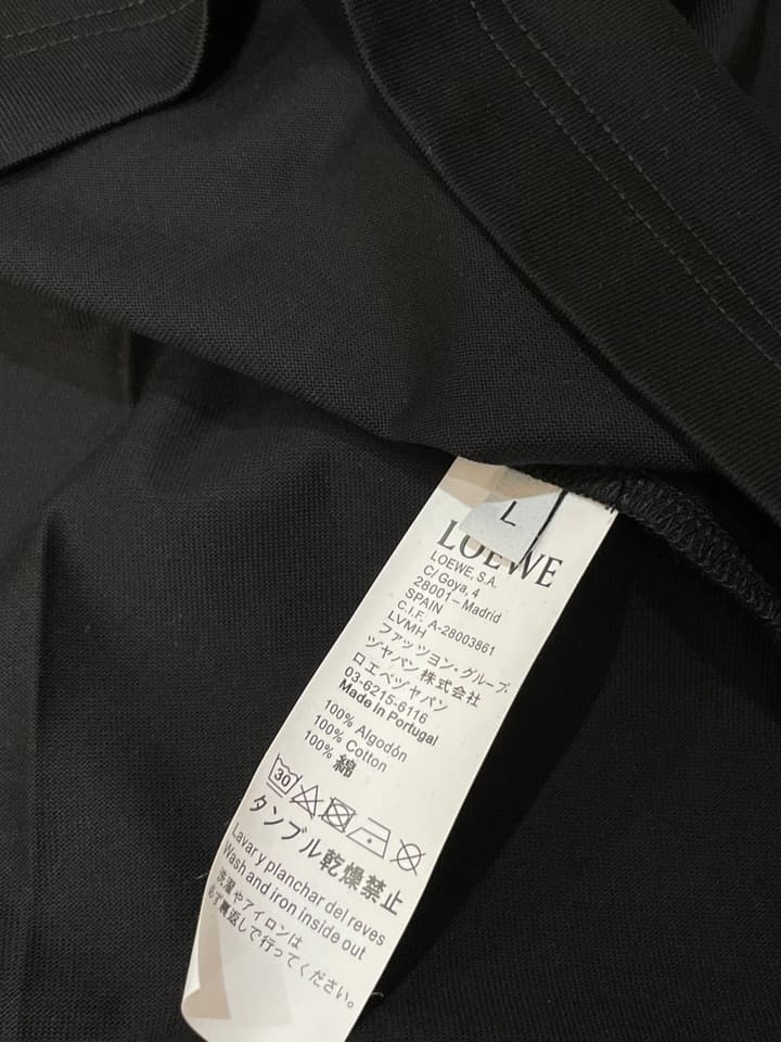 Loewe Logo Mercerized Cotton T-Shirt – 2026 Spring/Summer Collection in Black