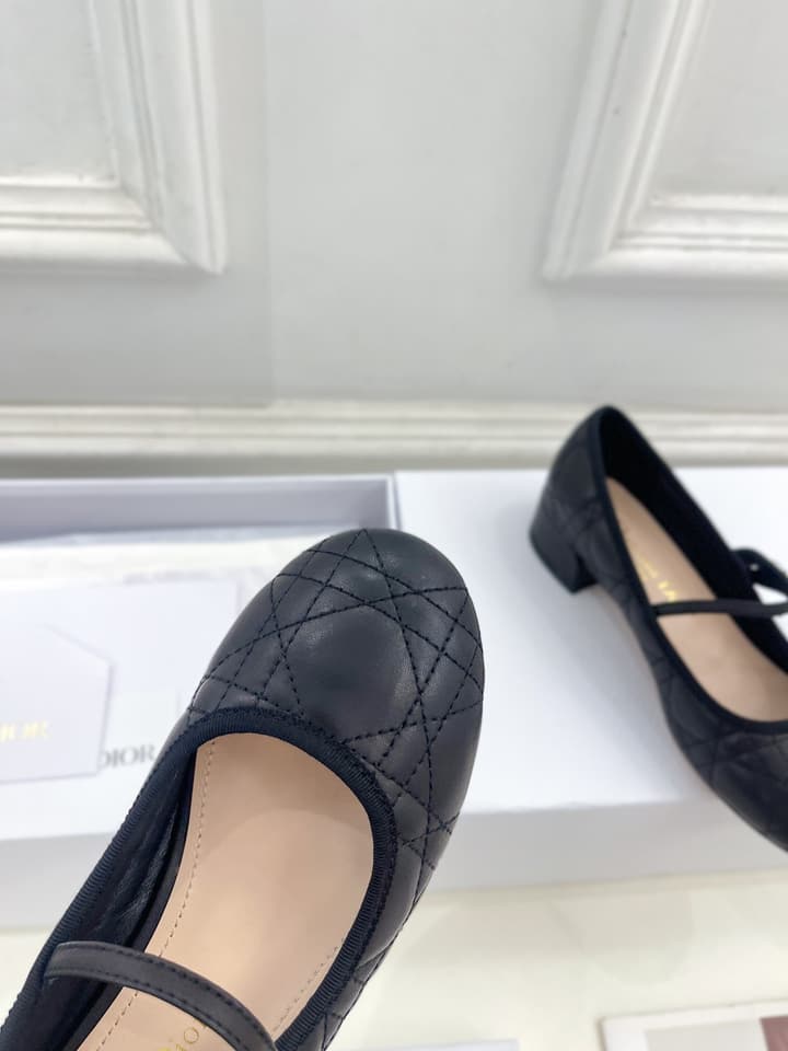 Dior Cannage Pearl Ballet Pumps – 2024 Early Spring Collection in Cream Mary Jane