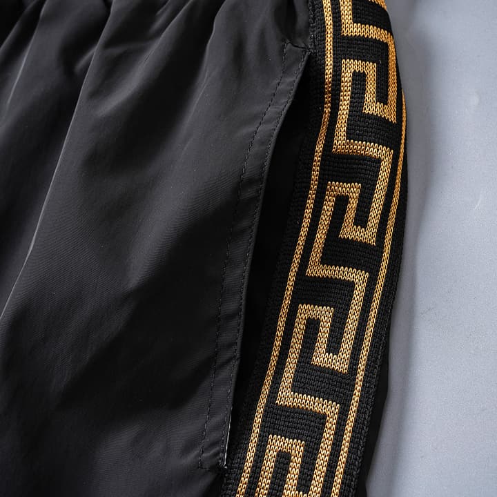 Versace Webbing Detail Swim Trunks – Spring/Summer 2026 Collection in Black