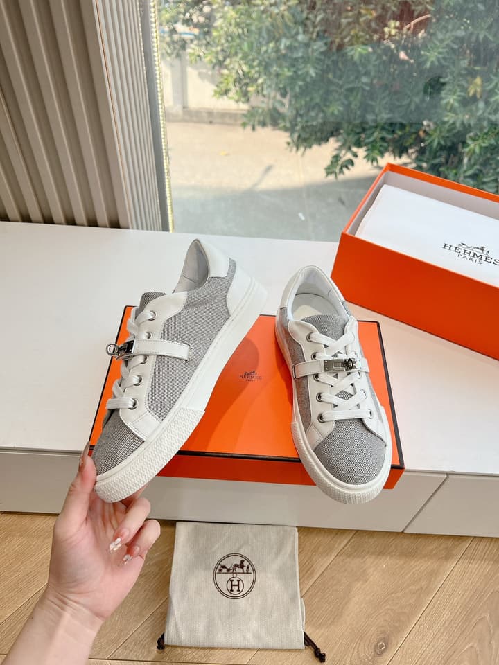 Hermès Bouncing Men's Sneakers in Black Leather