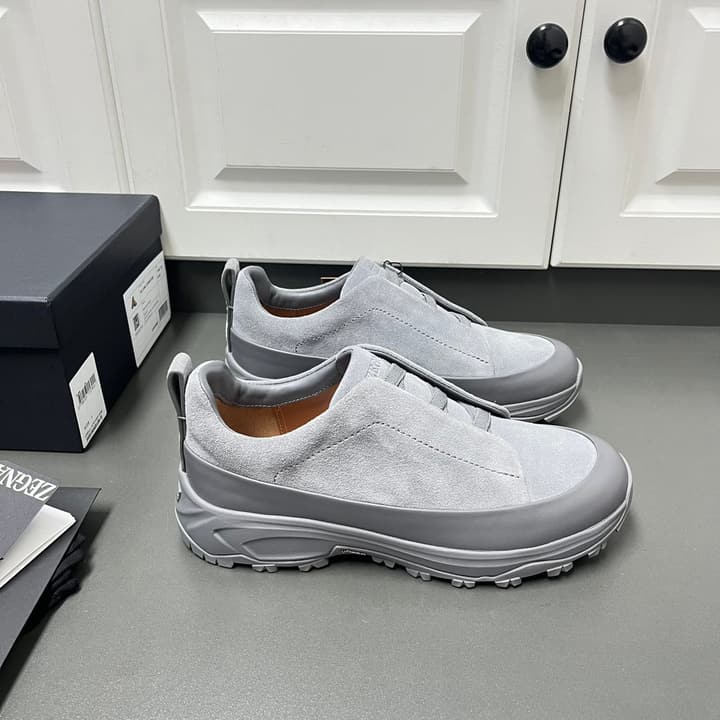 Zegna Triple Stitch™ Monte Suede Loafers – 2024 Collection in Black