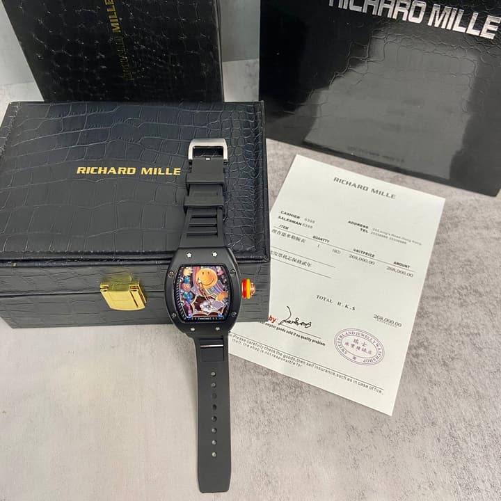 Richard Mille RM 88 Automatic Tourbillon Smiley Watch in Matte Black