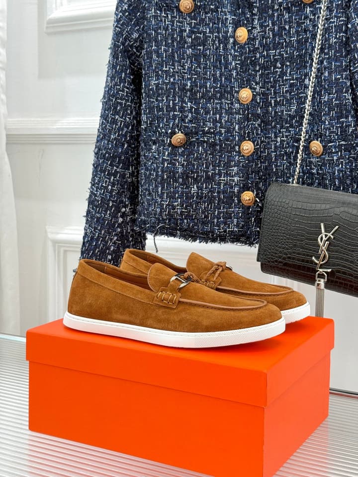 Hermès Retro Couple's Loafers – 25FW in Dark Brown