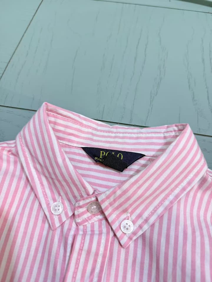 Ralph Lauren Polo Kids Embroidered Shirt – 2025SS – Kids Collection in White And Blue Gingham