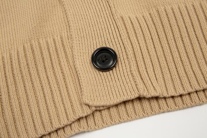 Ami Paris Classic Heart Embroidered Cardigan Sweater in Black