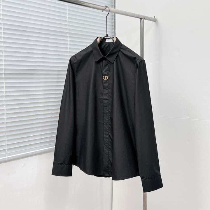 Dior Classic CD Metal Placket Shirt in Bright White